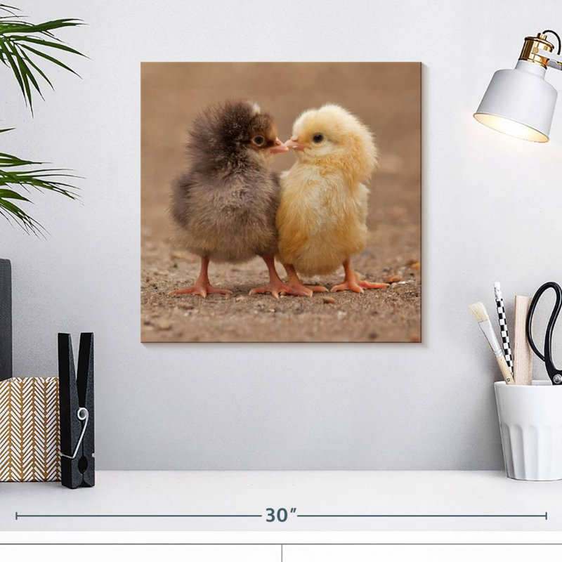 Crowle Pecking Baby Chicks, 16" H x 16" W