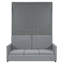 Lit escamotable double pleine grandeur avec coussin-502792473