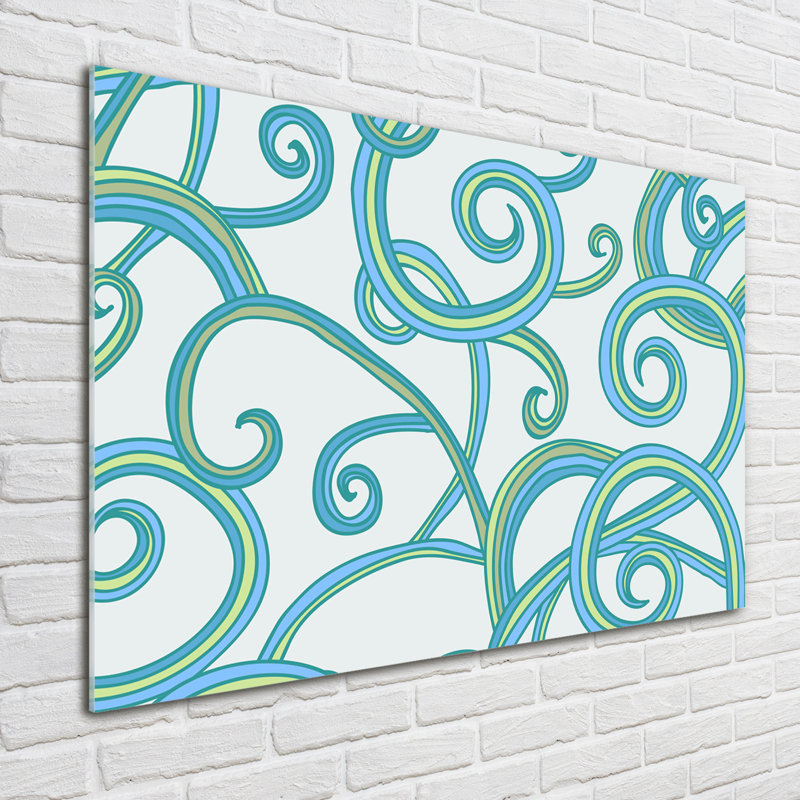 Abstract Spirals - No Frame Print on Glass