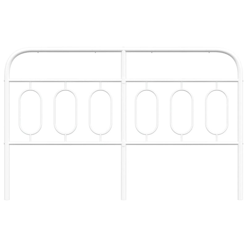 Vidaxl Metal Replace Headboard, 100cm H x 146cm W x 3cm D, White