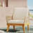 Wood Club Chair With Weather- And Robust Rope Weave, 28" X 27" 31.5 In
