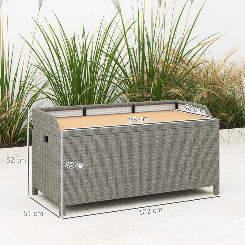 PE Rattan Outdoor Bench