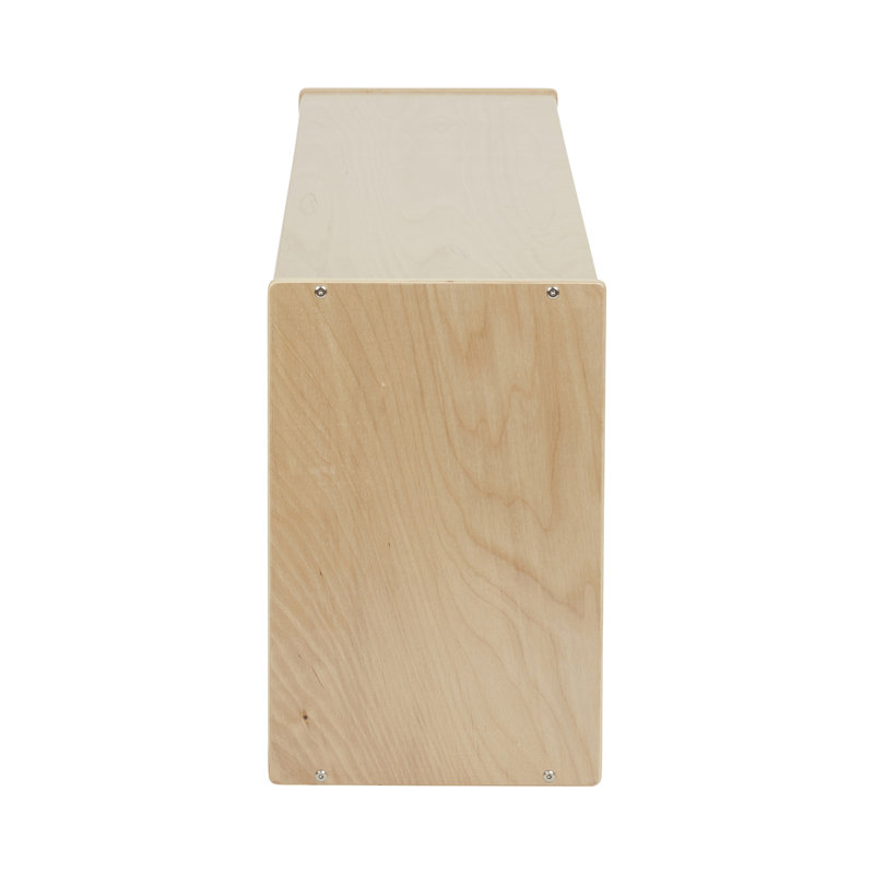 Natural Birch 15-Cubby Tray Storage Cabinet for Kids