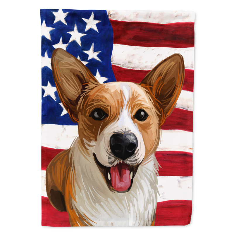 Polyester à 2 côtés 28 x 40 po drapeau maison, Cardigan Welsh Corgi