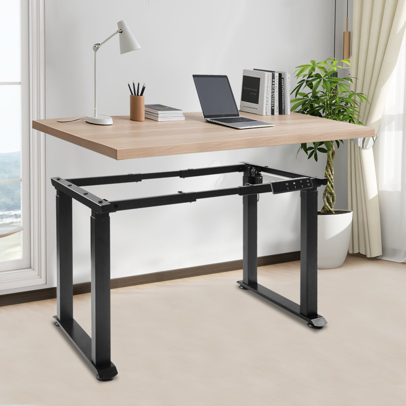 4-Leg Standing Desk Frame, Electric Height Adjustable Desk Base with 3 Memory Presets