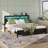 Brisna Bed Frame Upholstered Headboard Bed with Storage LED and Charge Station-1034807775-1034807774