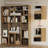 71-Inch Tall Wooden Bookcase – Freestanding Open Shelf Storage Display Unit for Living Room, Home Office and Bedroom-1584518571