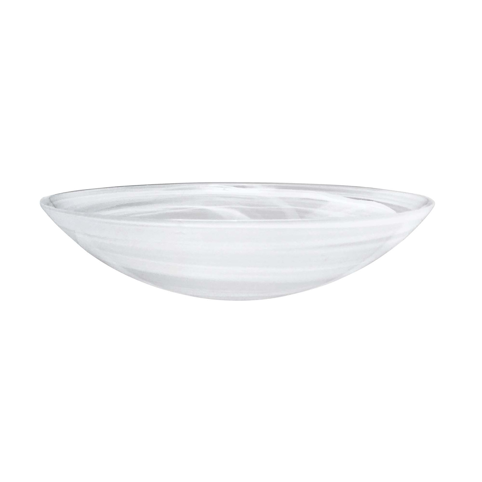 Alabaster Artisanal Glass Serving Bowl, White