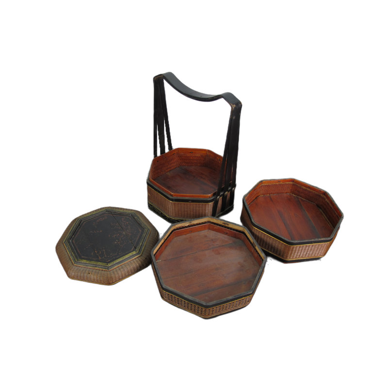 Asian Classic Bamboo Basket Decorative Box