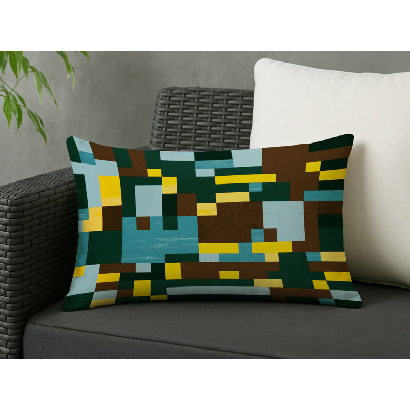 Matrix Mountains Indoor And Outdoor Pillow, Rectangle 20"H x 14"W