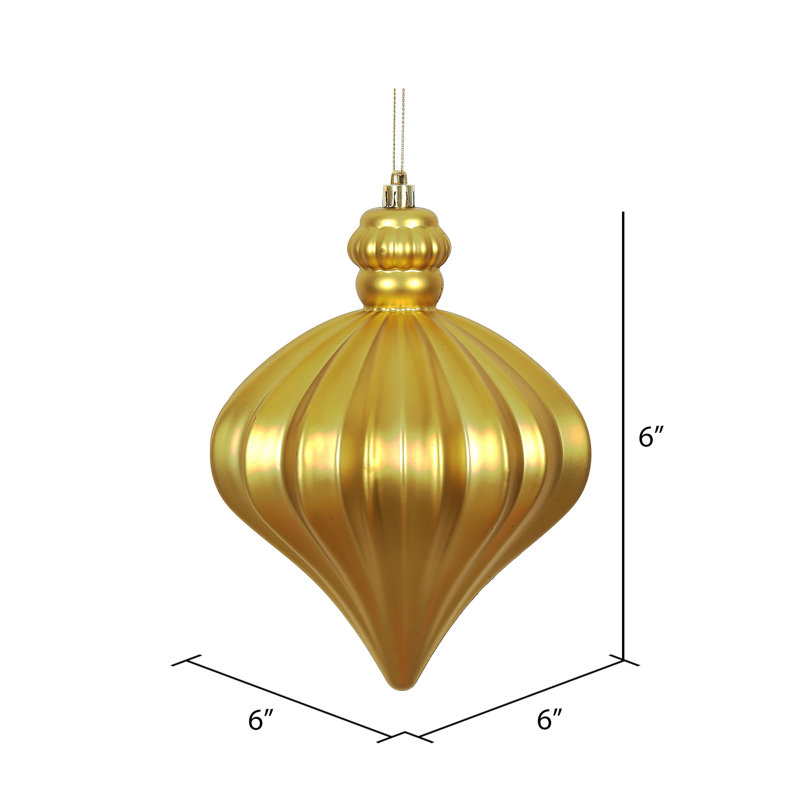 Ornement de Noël oignon 6 po, Or