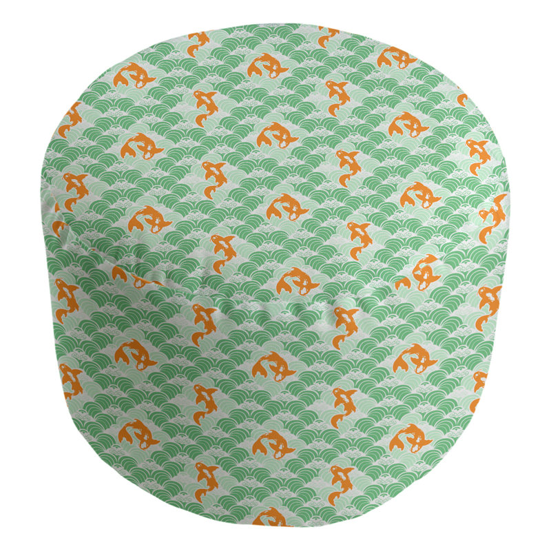 Repose-pieds Avicia, Orange doré / vert clair