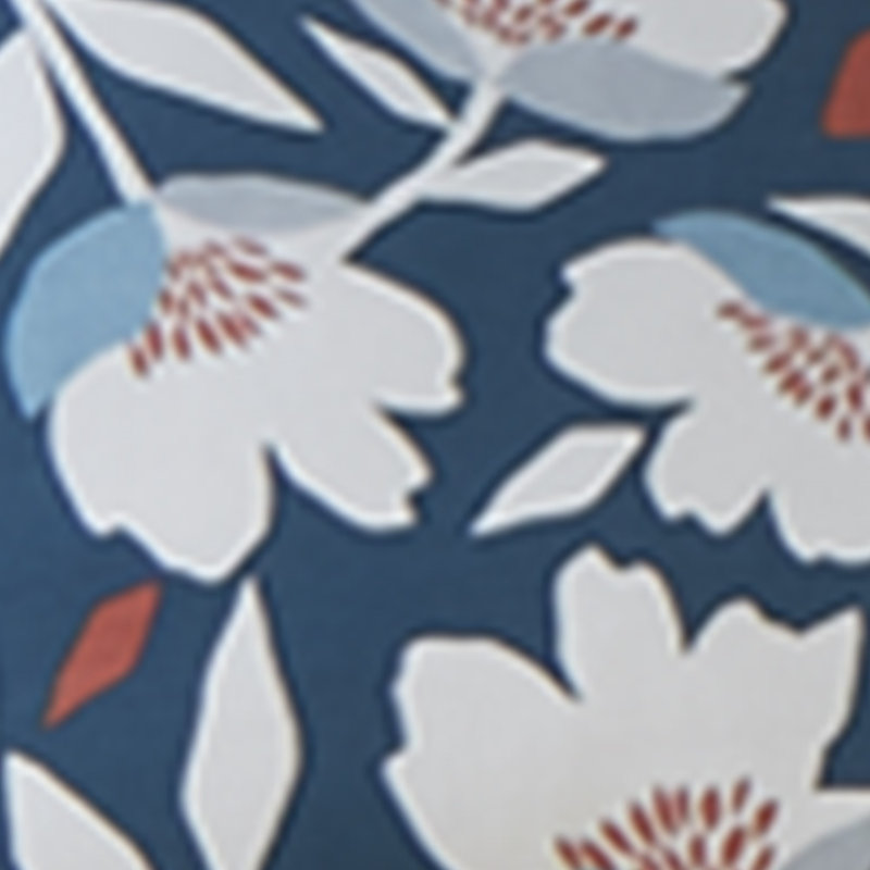 Luna Floral Square Cushion Cover, Teal