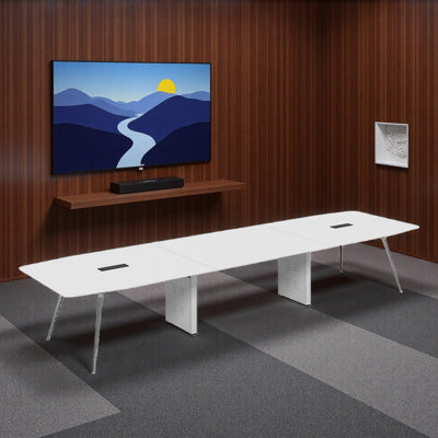 Table de formation moderne blanche