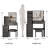 37" Middle Size Left Bedside Cabinet Vanity Table + Cushioned Stool, Extra Large Right Sliding Mirror, Multi Layer High Capacity Storage, Practical Fashionable Dresser, Suitable For Middle Space-345690209