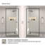 Hilma X P 72 po H Porte de douche à cadre fixe au fini noir mat avec verre transparent