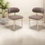 Ensemble de 2 chaises de salle à manger, chaises d'appoint rembourrées en tissu de style campagnard moderne avec repose-pieds confortables, pieds de cuisine en métal pour la maison