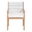 Chaise avec accoudoirs de salle à manger en similicuir naturel