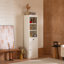 Armoire haute avec porte simple et tablettes ouvertes