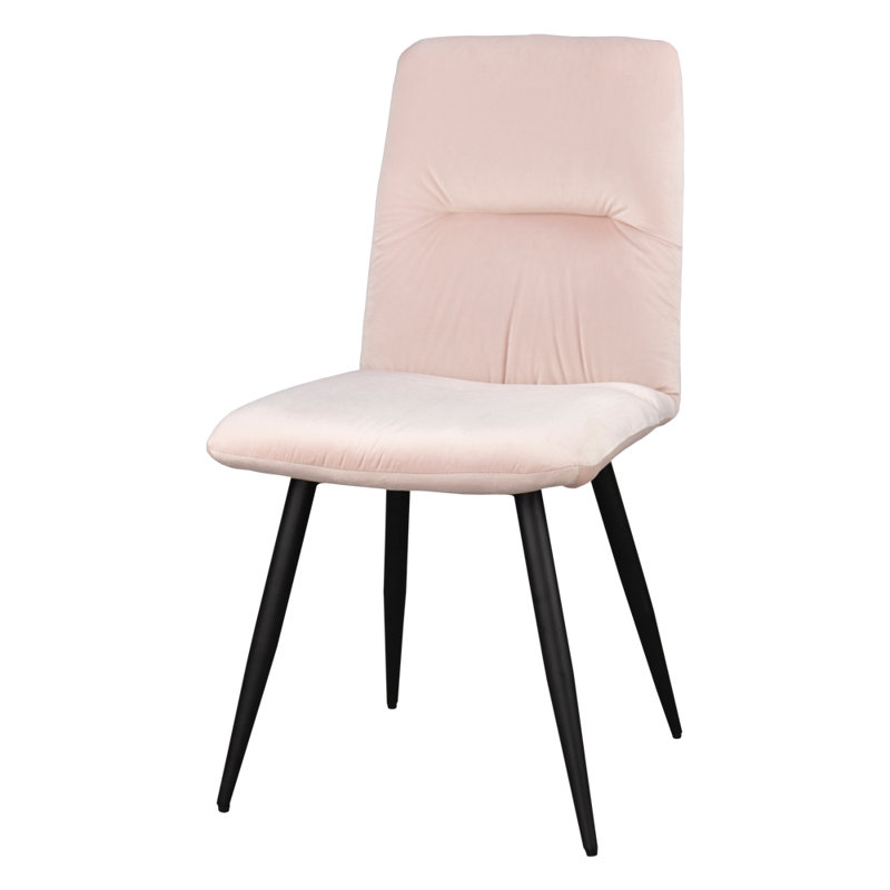 Vevay 48cm H Velvet Upholstered Side Chair, Baby Pink