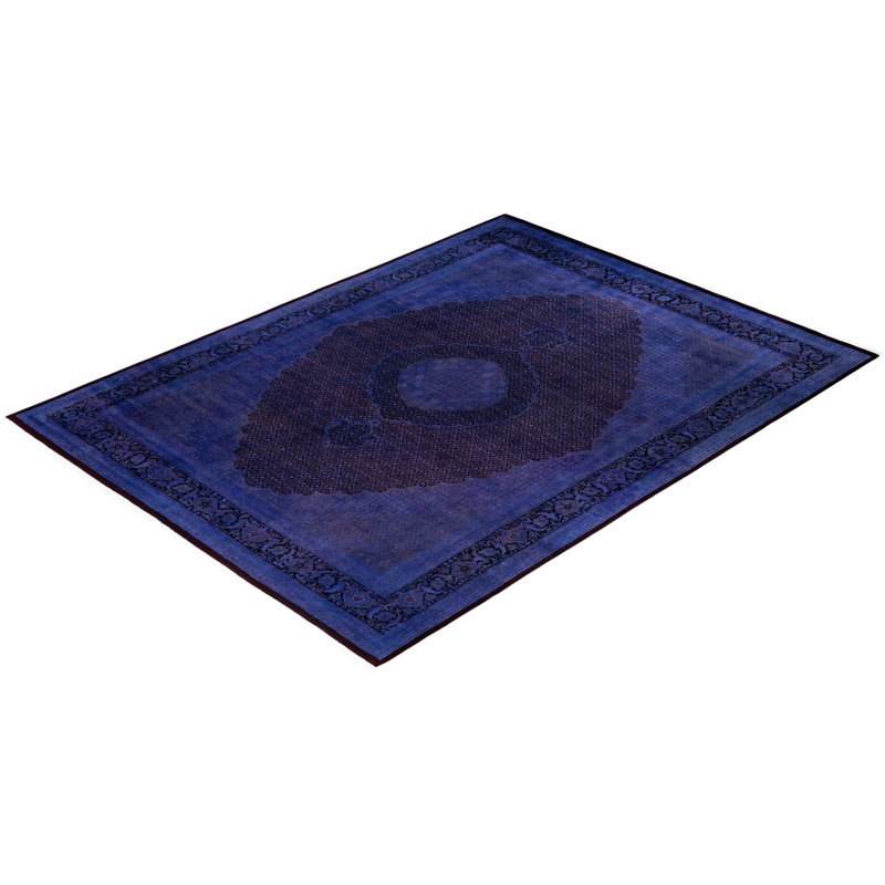 Overdyed One-of-a-Kind 9' 1" X 12' 1" Hand Knotted Area Rug