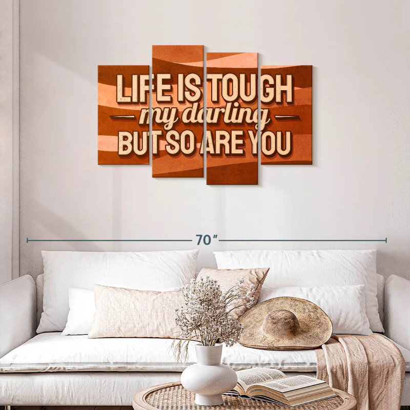 Tergel Life Is Tough Typography, 27" H x 43" W