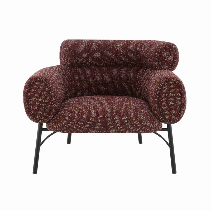 Chaise en tweed marron Mardi