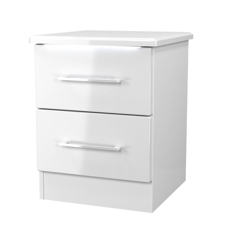 Paris 40 cm W Bedside Table, White