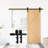 Black Single Door Barn Door Hardware Kit Standard Single-49138123