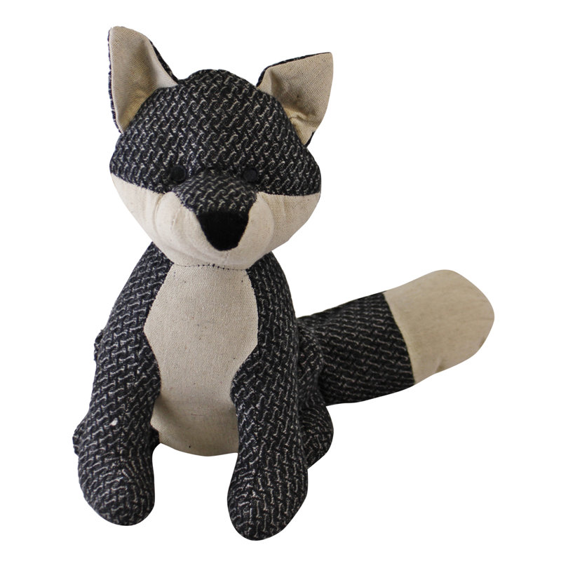 Decamp Fox Fabric Weighted Floor Stop, Grey