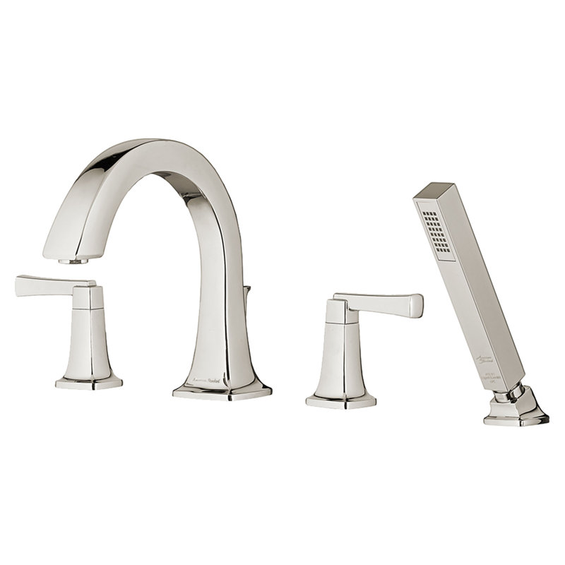 American Standard Townsend Roman Bathtub Faucet with Hand Shower, Polished Nickel
