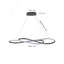 Suspension DEL Infinity moderne de 39 po, lustre linéaire à intensité variable avec télécommande, noir mat