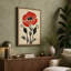 Crimson Carnation Botanical - Wrapped Canvas-452668748-452668749