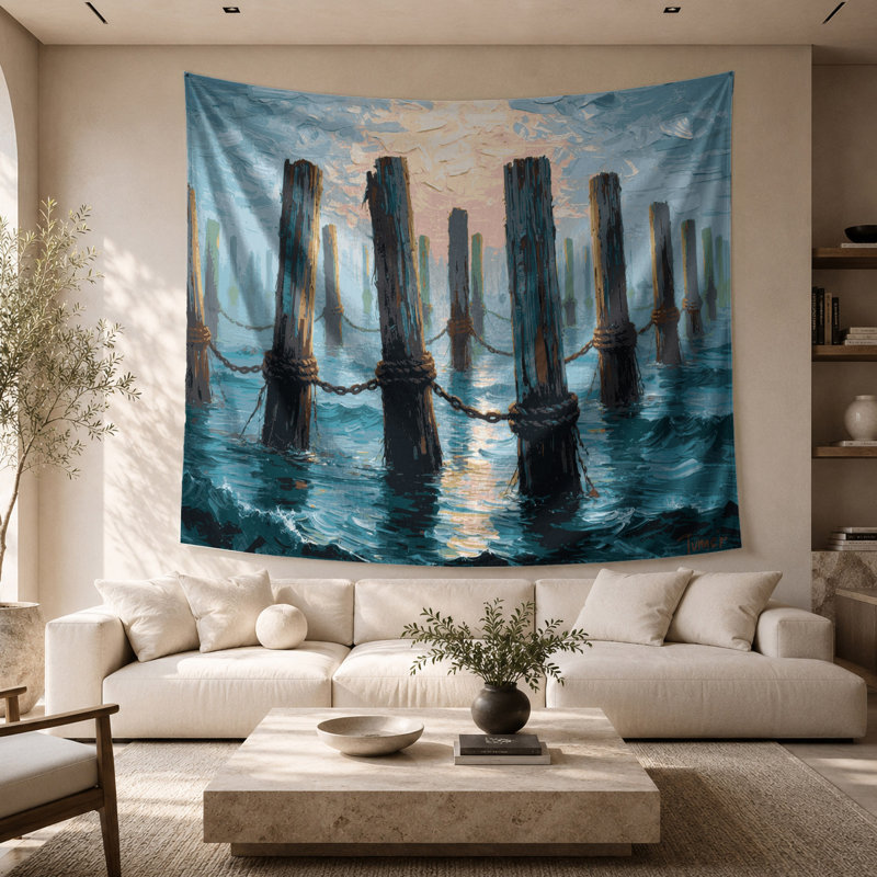 Tapisserie murale nautique, 26 po x 36 po