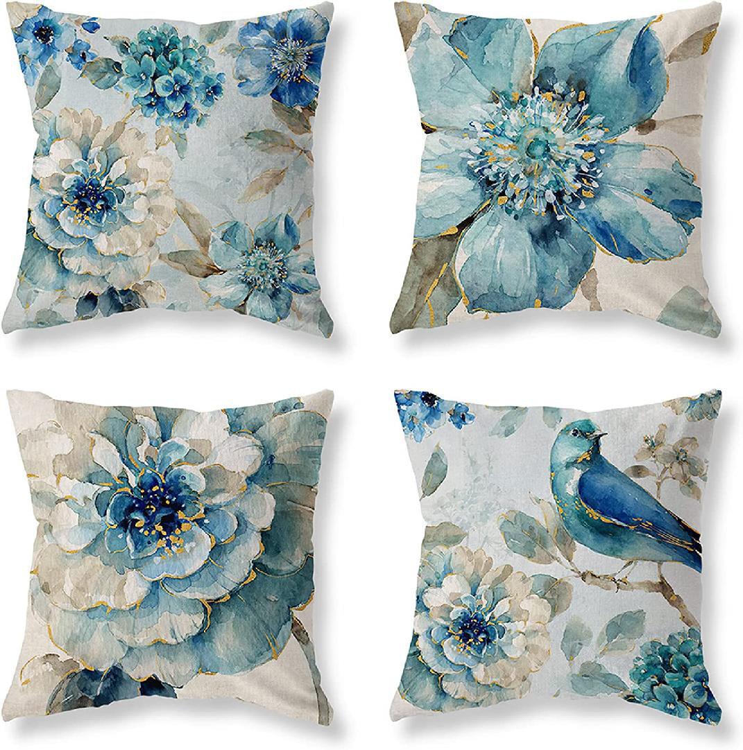 weilaicheng Floral Cotton Blend Reversible Pillow Cover | Wayfair