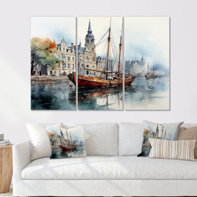 French French Brest Port - France, ensemble d'art mural