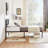 Kempst Twin Size Bed Frame with Wood Headboard and Footboard, Industrial Rustic Twin Metal Platform Bed with Heavy-duty Slats Support, No Box Spring Needed, Black-1227897885-1313203535