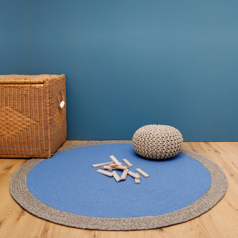 Round Millicent Solid Colour Wool Hand Woven 120cm X 120cm Area Rug