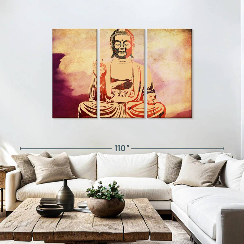 Leisha Warm Buddha, 48" H x 74" W