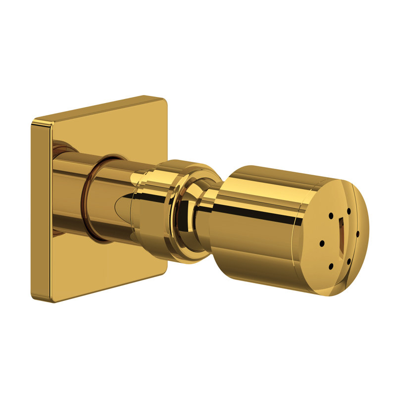 Rohl Single Function Body Spray, Unlacquered Brass