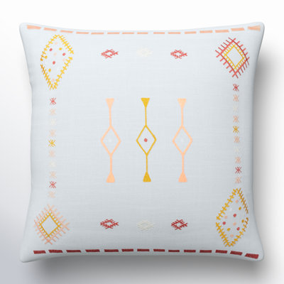 Gwyn Embroidered Cotton Pillow Cover
