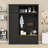 Elegant Hall Tree with Adjustable Compartments and Concealed Drawers-129338998