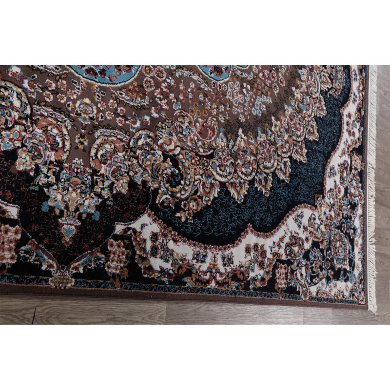 Tapis bleu / brun Adnopoz