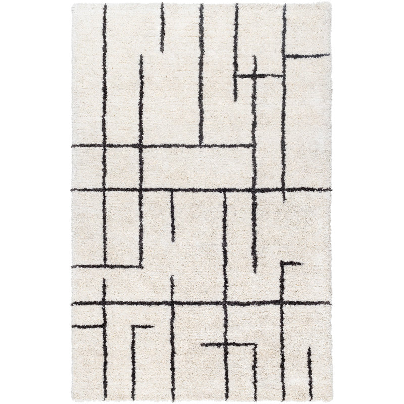 Latoya Hand Tufted Abstract Indoor Rug, Rectangle 9' x 12'