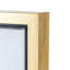 39,5 po x cadre carré en or moderne, peinture à l'huile sur fleur, élément abstrait gris-bleu, tendeur sur châssis en bois, 40% art sur toile et photo,