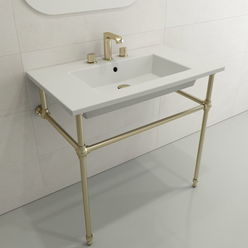 Ravenna 19.7 in. L Bathroom Sink, Matte White, Single-Hole