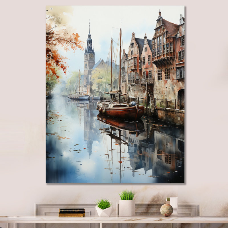 Allemagne Canal Serenity II - impression, H 40 po x l 30 po x P 1,5 po, Toile tendue