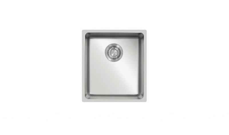 Ukinox 490mm W Single Bowl Stainless Steel Kitchen Sink