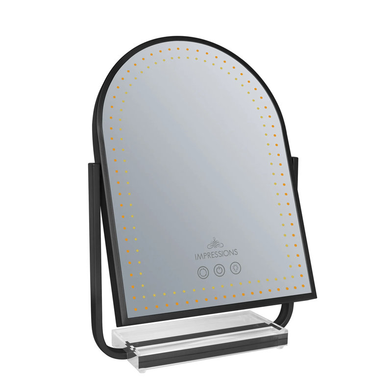 Glimmer Arch Tri-Tone LED Makeup Mirror with Three LED Light, Soft-Touch Sensor Switch and Sturdy & Sleek Metallic Body Frame