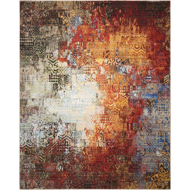 Tapis rouge Ines, Rectangle 8 pi 6 po x 11 pi 6 po